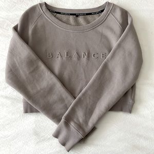 Balance Athletica crew neck crop in sea salt